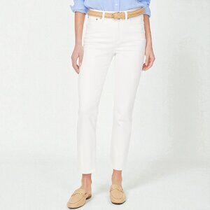 J. Crew Essential straight white jean in all-day stretch Size 31